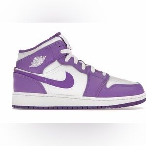 Air Jordan 1 Mid GS “White/Purple Venom”